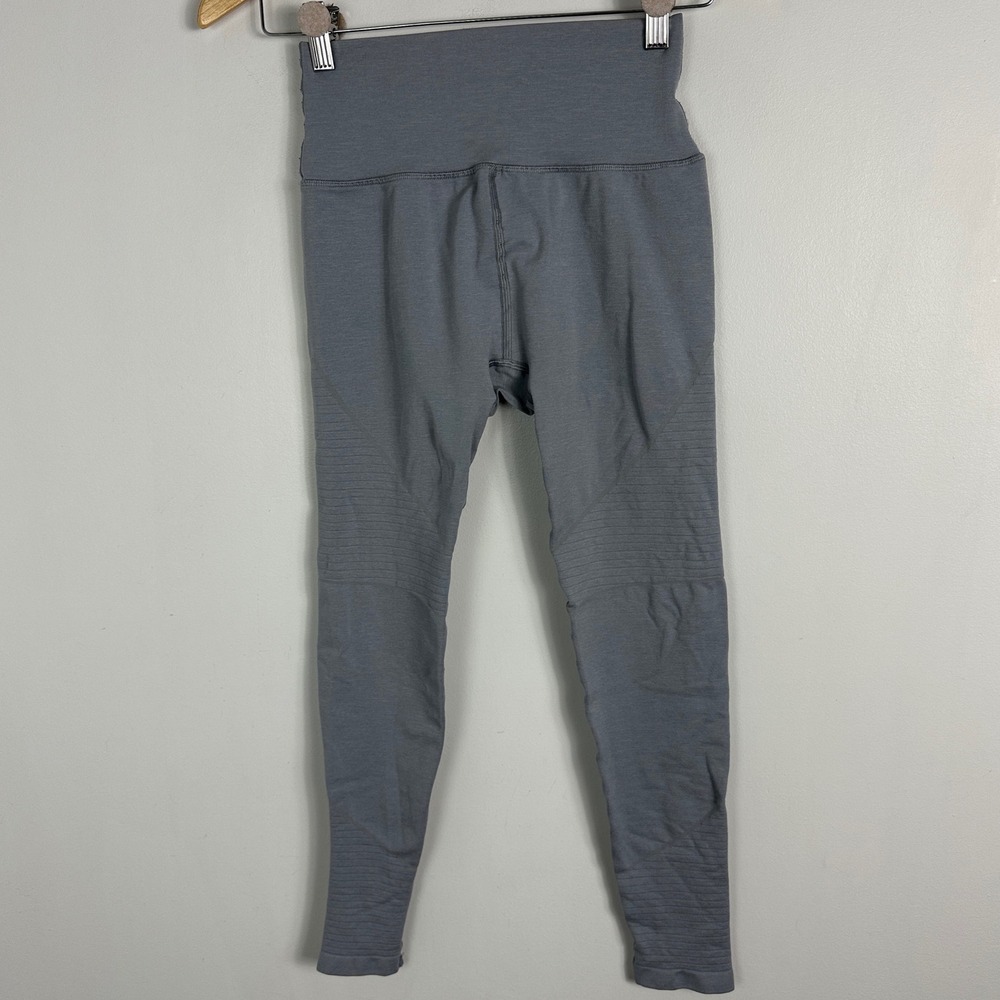 Alphalete Grey Compression Amplify Leggings Womens Size Medium Activewear Pants
